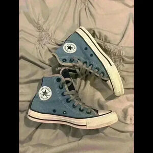 CONVERSE ALL STAR CUSTOM HIGH TOP SNEAKERS  BLUE  Black 3m Or 5w